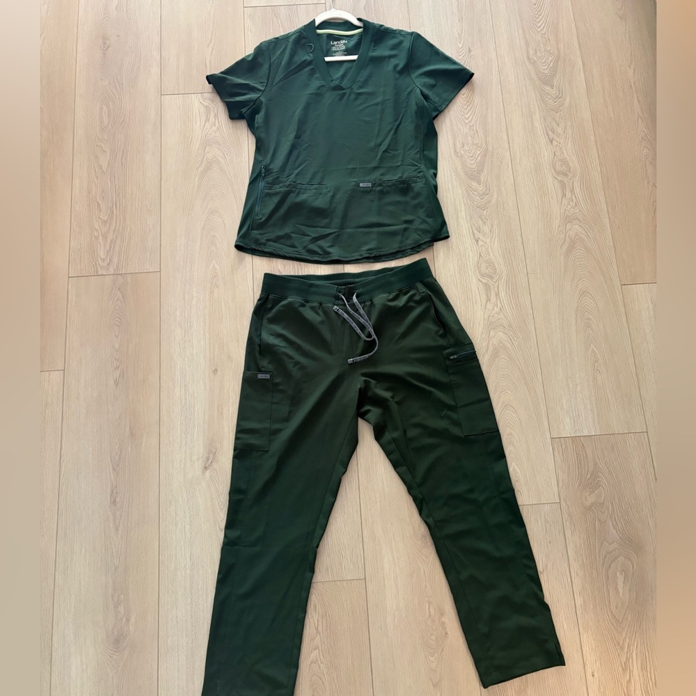 Forest Green Landau Scrub Set